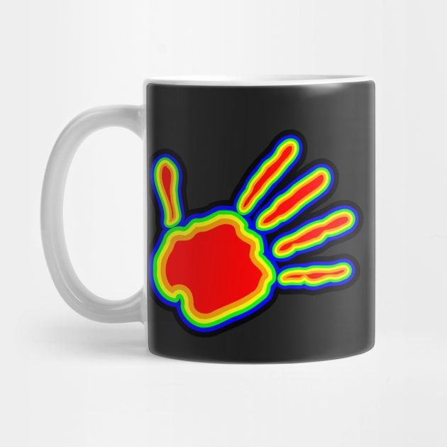 Thermal Hand Grab Print by CoreyUnlimited